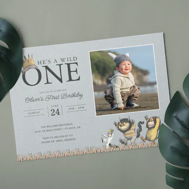 Where the Wild Things Are 1st Birthday - Photo Invitation | Zazzle