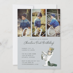 Where the Wild Things Are 1st Birthday Photo Invitation