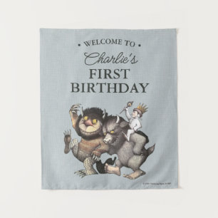 Where the Wild Things Are 1st Birthday Tapestry