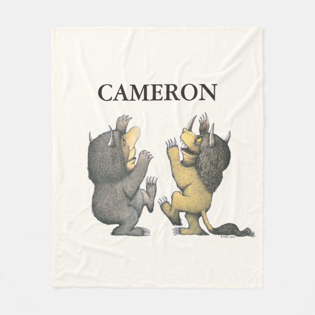 Where the Wild Things Are | Add Your Name Fleece Blanket (Front)