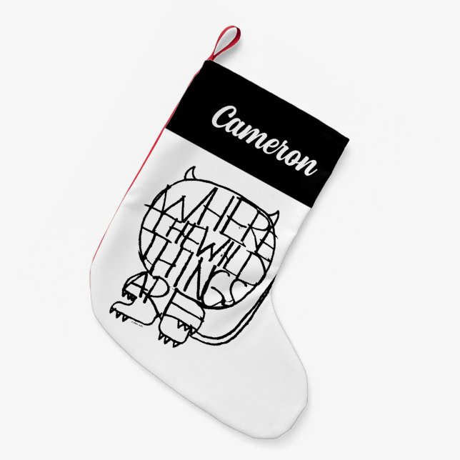 Where the Wild Things Are | Add Your Name Small Christmas Stocking (Front (Hanging))