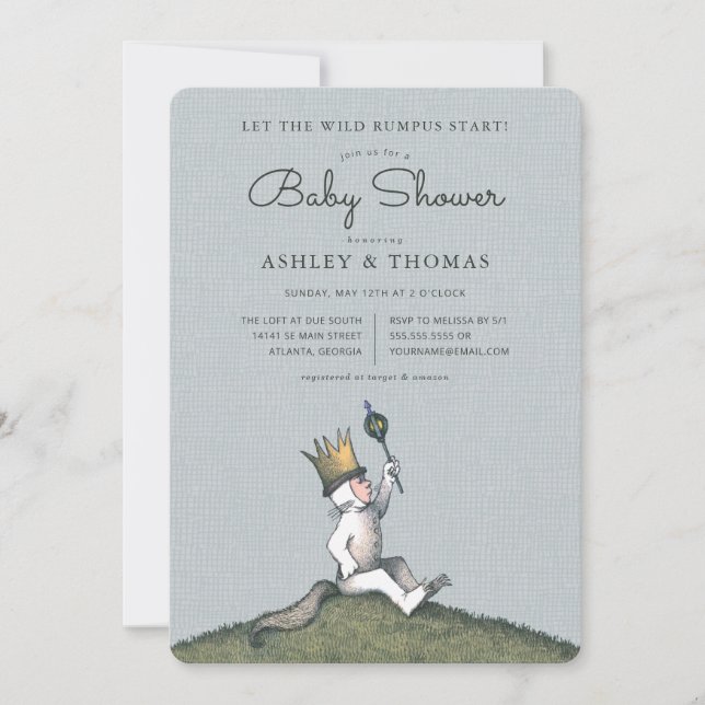 Where the Wild Things Are Baby Shower Invitation (Front)