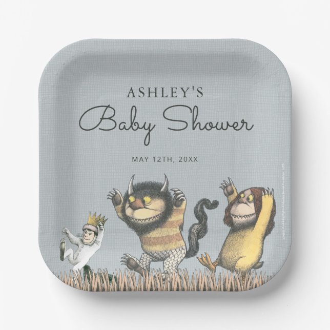 Where the Wild Things Are Baby Shower Paper Plates (Front)