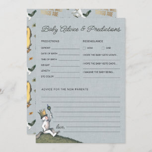 Where the Wild Things Are Baby Shower Predictions Card