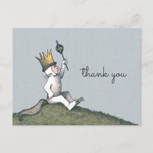 Where the Wild Things Are Baby Shower Thank You Postcard (Front)