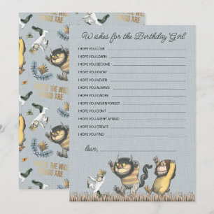 Where the Wild Things Are Birthday Girl Wishes Card