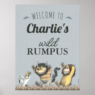 Where the Wild Things Are - Birthday Welcome Poster