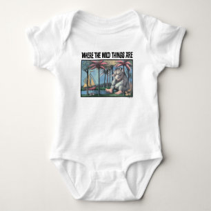 Where The Wild Things Are   Book Cover Baby Bodysuit