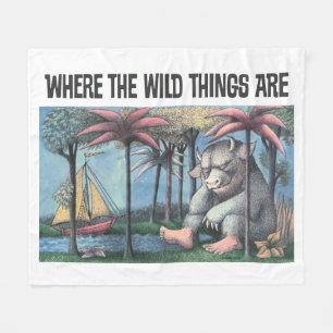 Where The Wild Things Are Book Cover Fleece Blanket