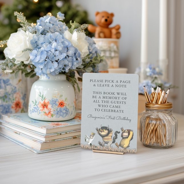 Where the Wild Things Are | Book Sign Invitation (Sign simulated on table)