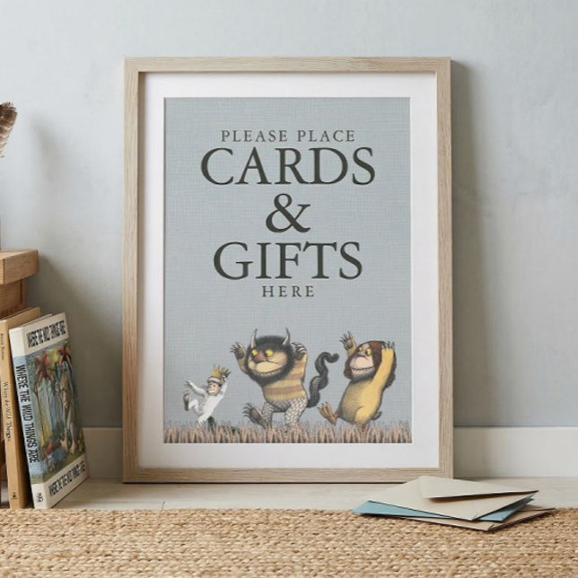 Where the Wild Things Are | Cards & Gifts (Generated image of large "Cards & Gifts" design in frame by envelopes)