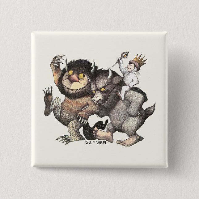 Where the Wild Things Are Characters 15 Cm Square Badge (Front)