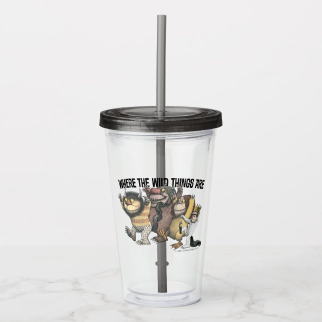 Where the Wild Things Are Characters & Logo Acrylic Tumbler (Front)