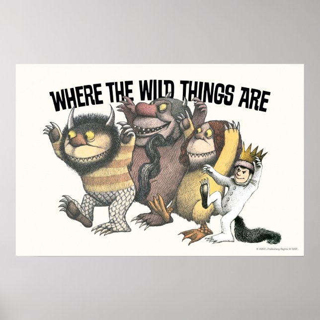 Where the Wild Things Are Characters & Logo Poster (Front)