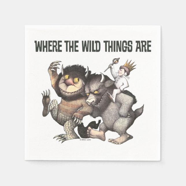 Where the Wild Things Are Characters Napkin (Front)