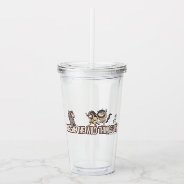 Where the Wild Things Are Characters on Logo Acrylic Tumbler (Front)