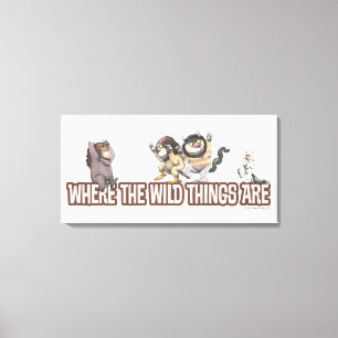 Where the Wild Things Are Characters on Logo Canvas Print