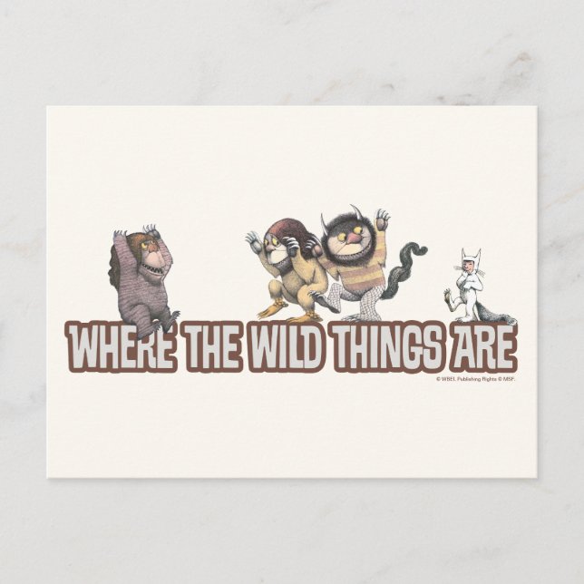 Where the Wild Things Are Characters on Logo Postcard (Front)