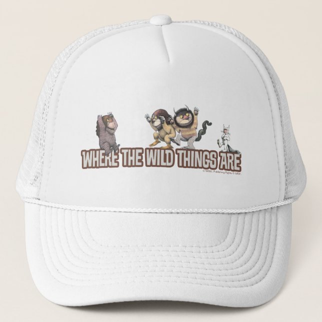 Where the Wild Things Are Characters on Logo Trucker Hat (Front)