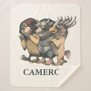 Where the Wild Things Are   Creatures Sherpa Blanket