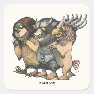 Where the Wild Things Are   Creatures Square Sticker