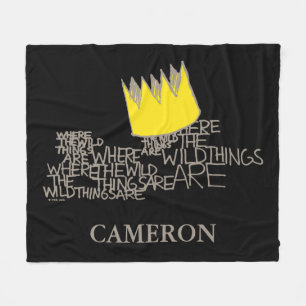 Where the Wild Things Are Crown Add Your Name Fleece Blanket