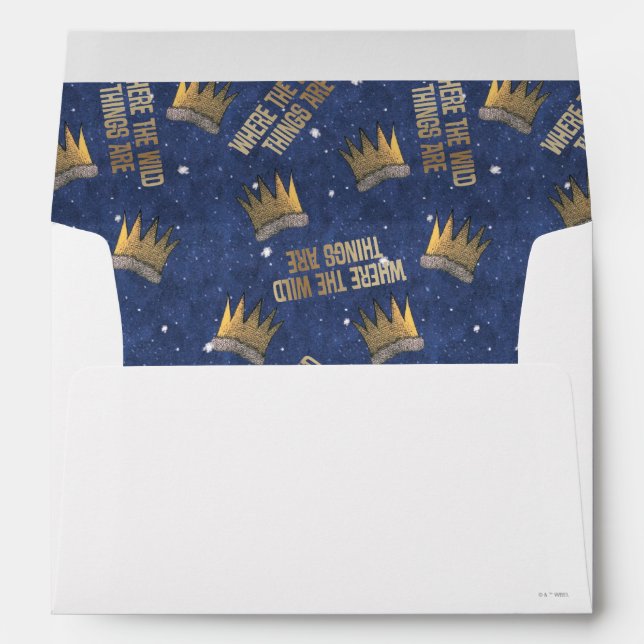 Where the Wild Things Are Crown and Stars Pattern Envelope (Back (Bottom))