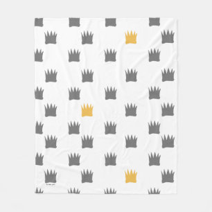 Where the Wild Things Are Crown Pattern Fleece Blanket