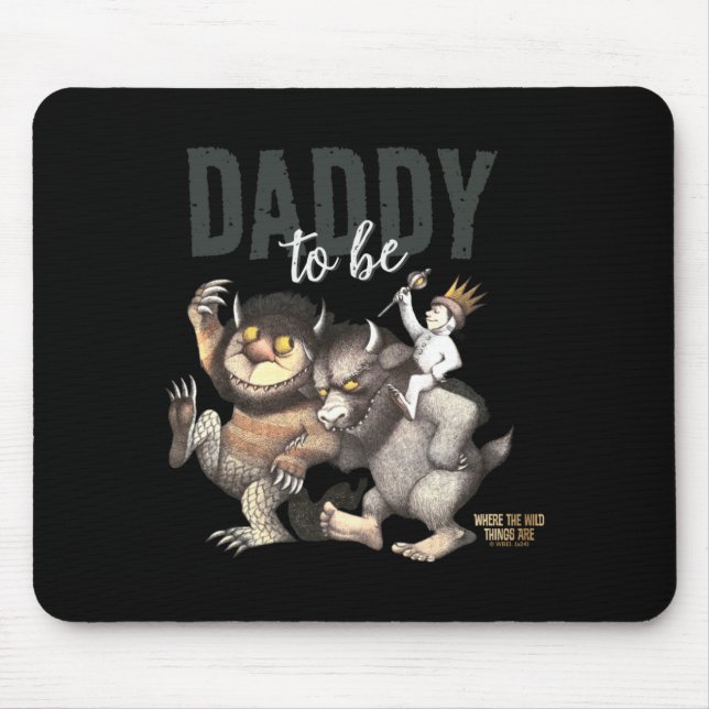 Where The Wild Things Are Daddy To Be  Mouse Mat (Front)