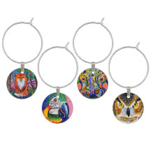 Where the Wild Things Are Glass Wine Charms