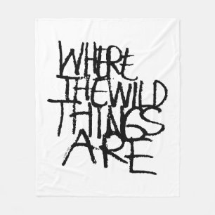 Where the Wild Things Are   Handwritten Fleece Blanket