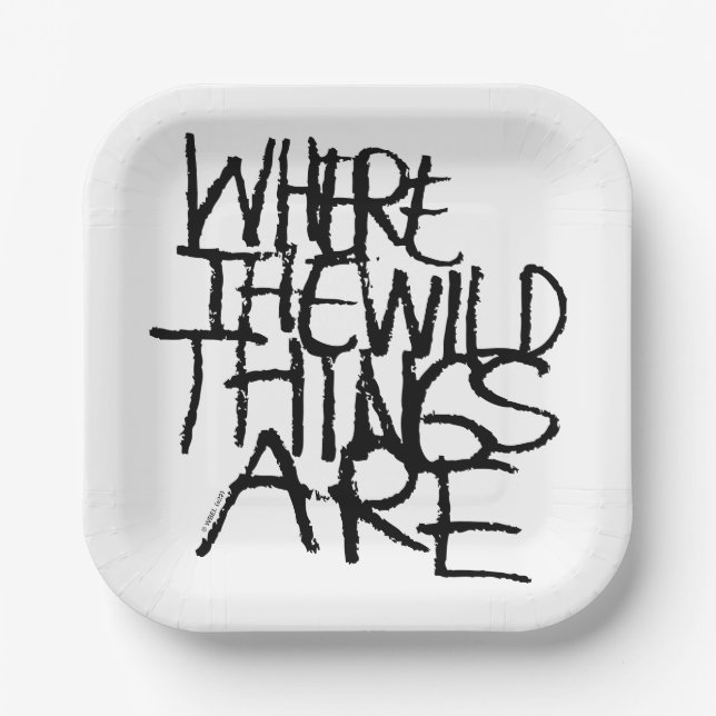 Where the Wild Things Are | Handwritten Paper Plate (Front)