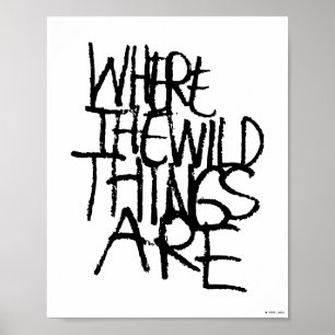 Where the Wild Things Are   Handwritten Poster