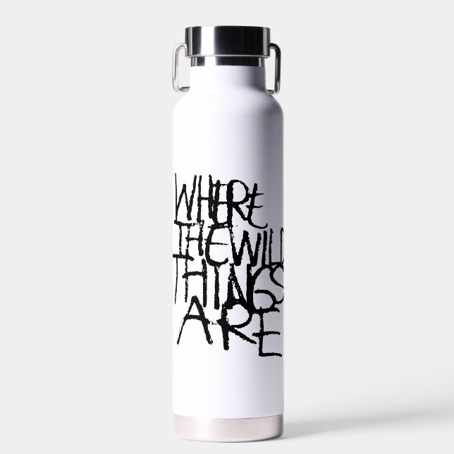 Where the Wild Things Are | Handwritten Water Bottle (Front)