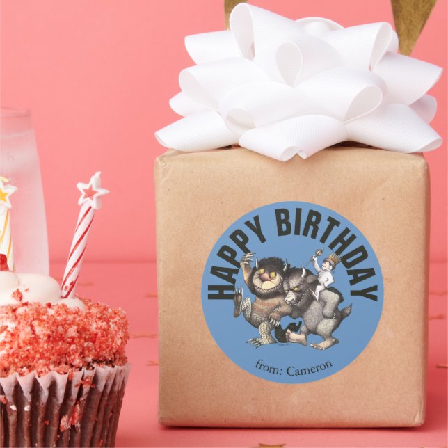 Where the Wild Things Are | Happy Birthday Classic Round Sticker (Party)