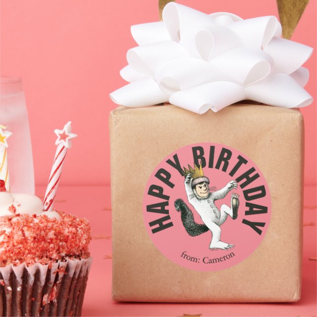 Where the Wild Things Are | Happy Birthday Classic Round Sticker (Party)