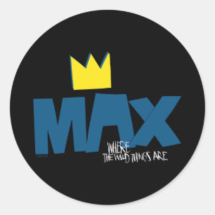 Where the Wild Things Are   Max and Crown Classic Round Sticker