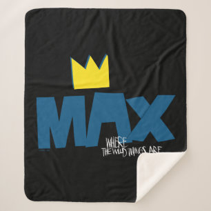 Where the Wild Things Are Max and Crown Sherpa Blanket