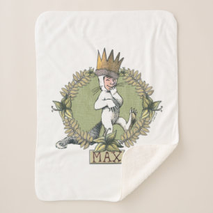 Where the Wild Things Are Max Badge Sherpa Blanket
