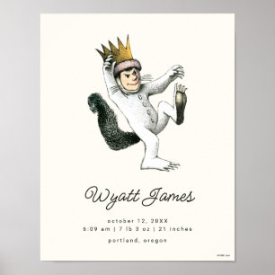 Where the Wild Things Are - Max   Birth Stats Poster