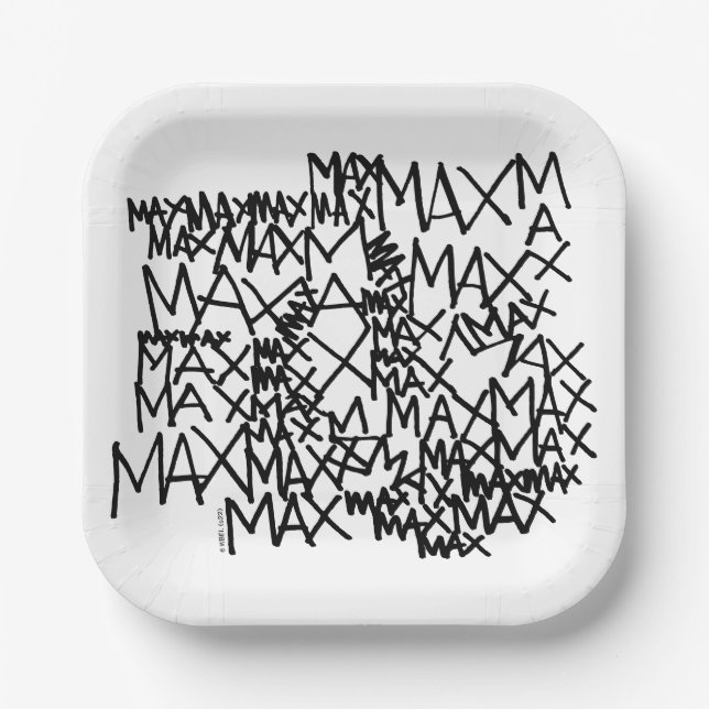 Where the Wild Things Are | Max Repeated Paper Plate (Front)