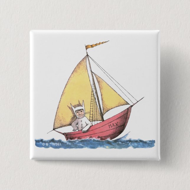 Where the Wild Things Are | Max Sailing 15 Cm Square Badge (Front)