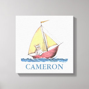 Where the Wild Things Are   Max Sailing Canvas Print