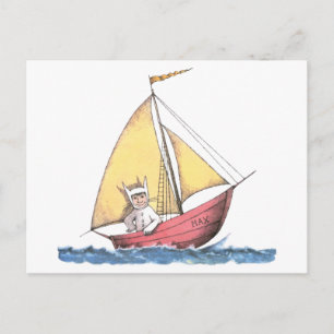 Where the Wild Things Are Max Sailing Postcard