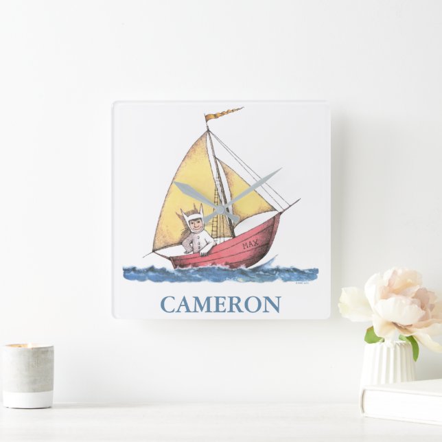 Where the Wild Things Are | Max Sailing Square Wall Clock (Home)