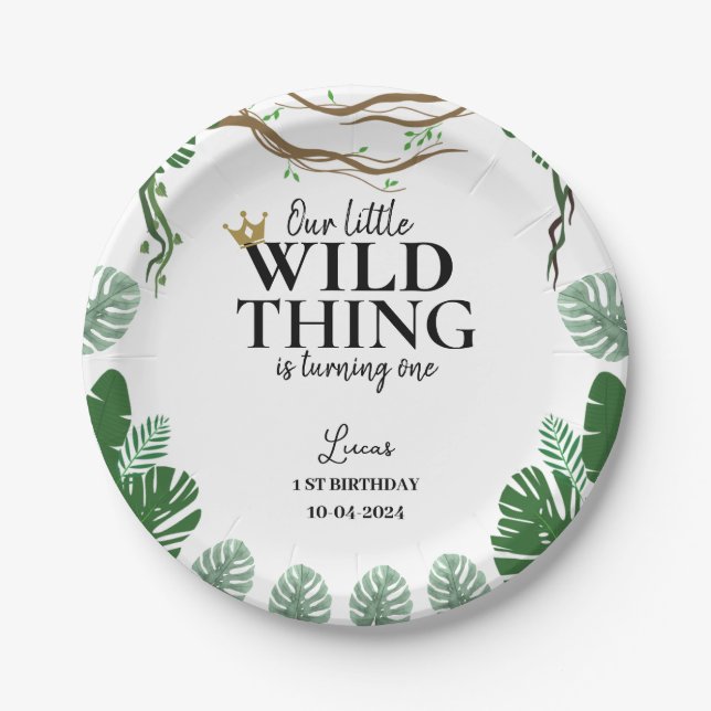 where the wild things are paper plates (Front)