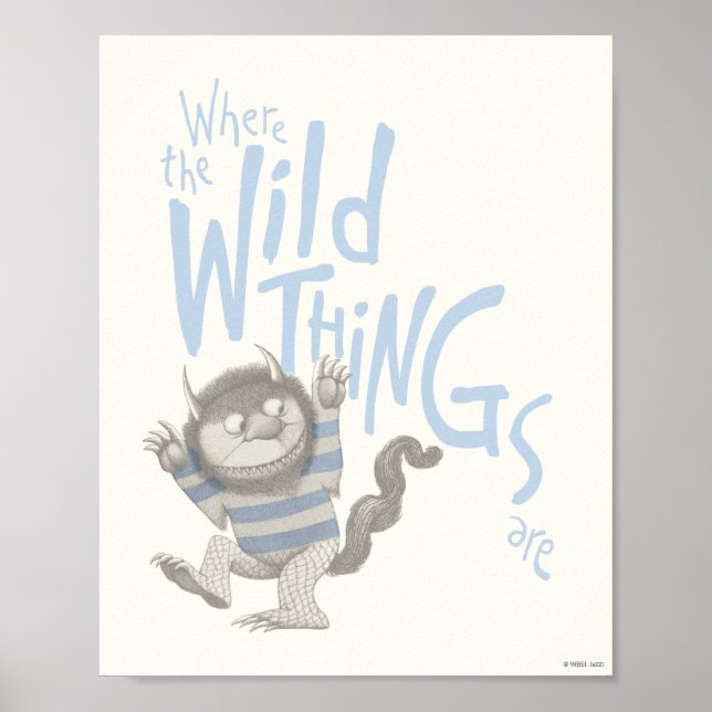 Where the Wild Things Are Quote - Blue Poster (Front)