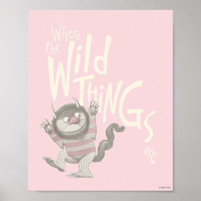 Where the Wild Things Are Quote - Pink Poster (Front)