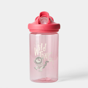 Where the Wild Things Are Quote - Pink Water Bottle