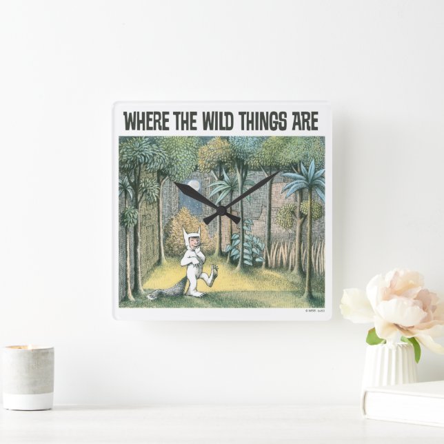 Where The Wild Things Are | Scene 4 Square Wall Clock (Home)